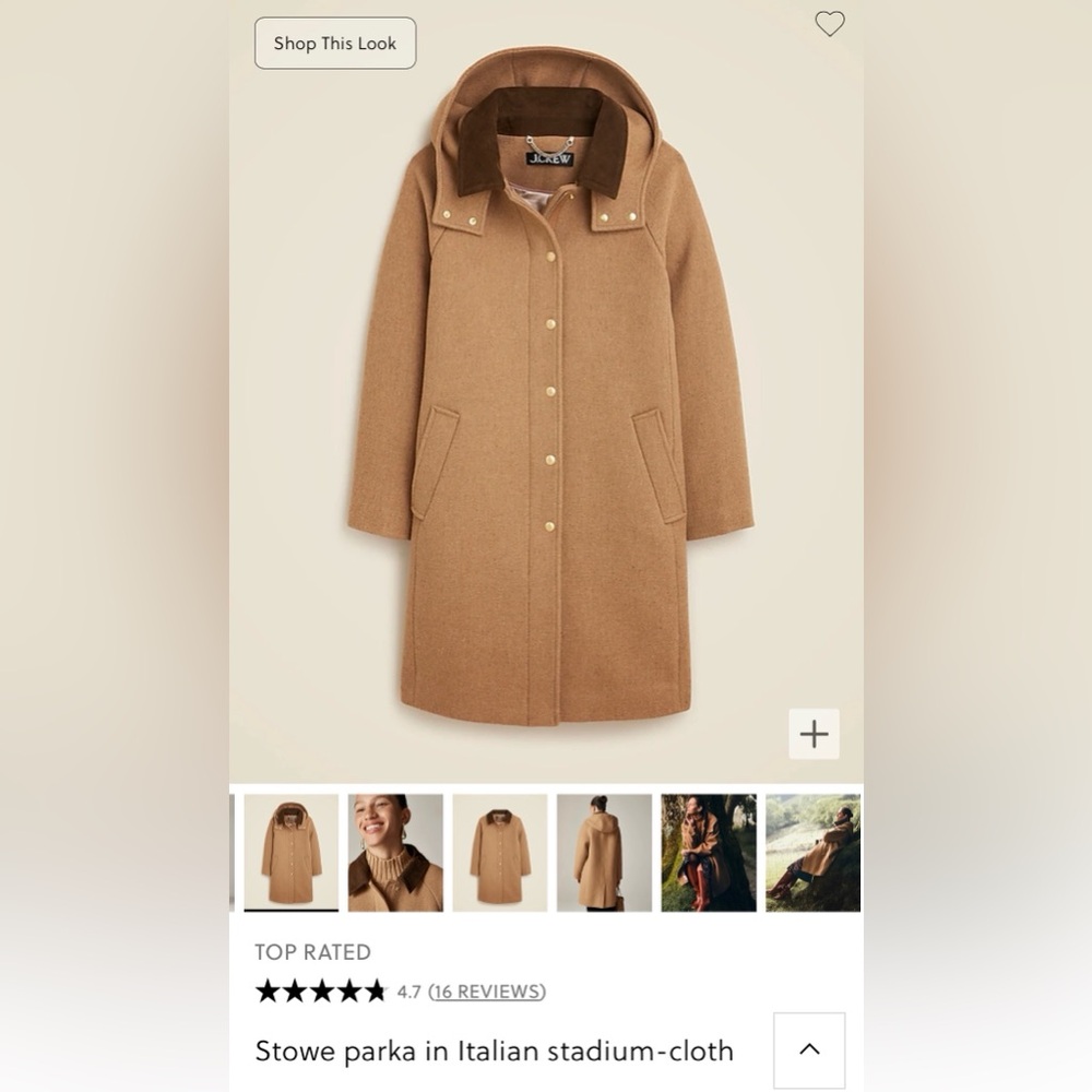 J.Crew Stowe parka - heather acorn 12T - new without tags